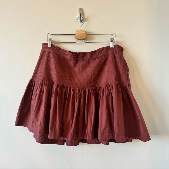 ANTHROPOLOGIE-EULA Pintucked Mini Skirt (Size:1X) - Picture 8 of 12